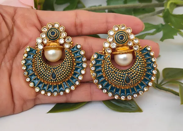 Blue_Enamel_Earrings_With_Sleek_And_Stylish_Appeal