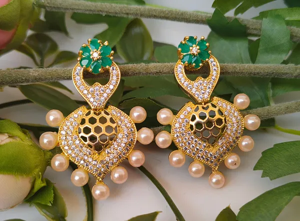 Green_Cz_Danglers_Earrings_For_Women