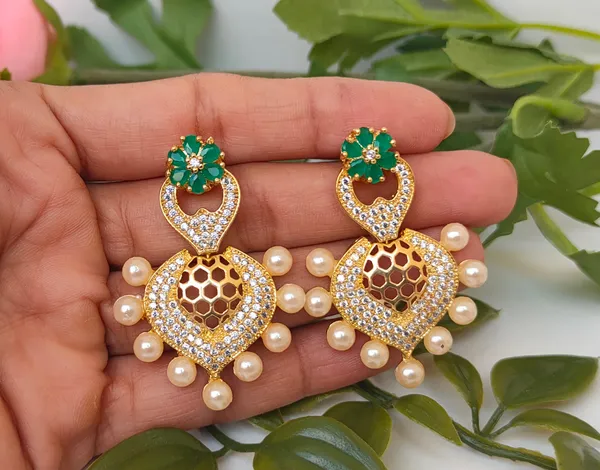 Green_Cz_Danglers_Earrings_For_Women