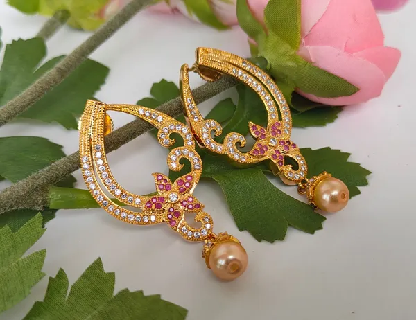 Pink_Cz_Earrings_For_A_Chic_Look