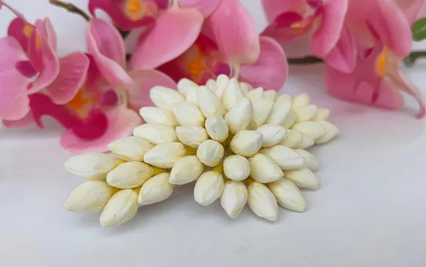 White_Artificial_Jasmine_Flower_Clip_|_Hair_Accessories
