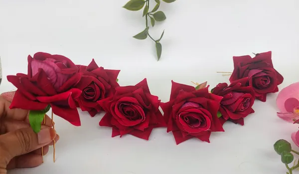 Set_Of_6_Maroon_Red_Rose_Brooches_|_For_Women_Special_Occasion