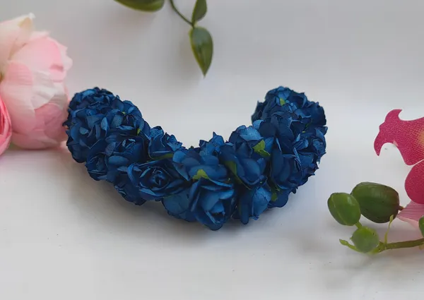 Blue_Artificial_Flower_Hair_Gajra_|_For_Women_Hair_Styling