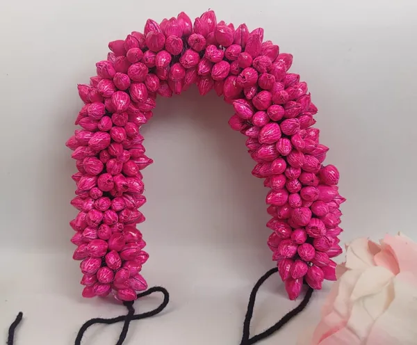Pink_Bridal_Artificial_Floral_Gajra_For_Women