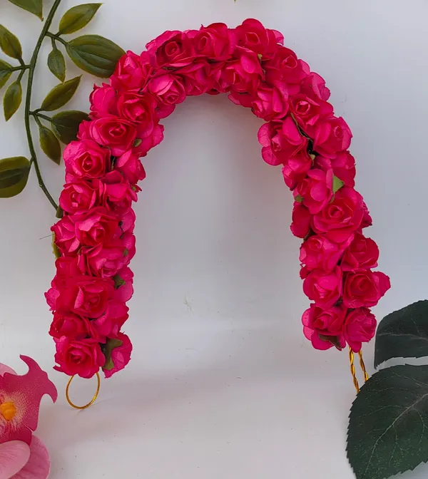 Pink_Artificial_Flower_Hair_Gajra_For_Women