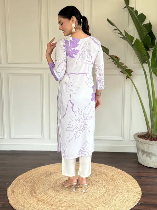 Lavender_Rayon_Printed_A-Line_Kurta_With_Dupatta_And_Pant_Set_For_Women