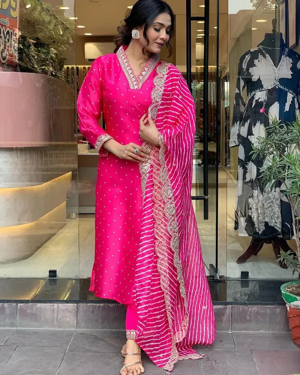 Pink_Chanderi_Viscose_Embroidered_A-Line_Kurta_With_Dupatta_And_Pant_Set_For_Women