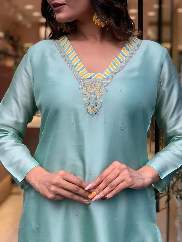 Sea_Green_Embroidered_Straight_Kurta_Set_For_Women