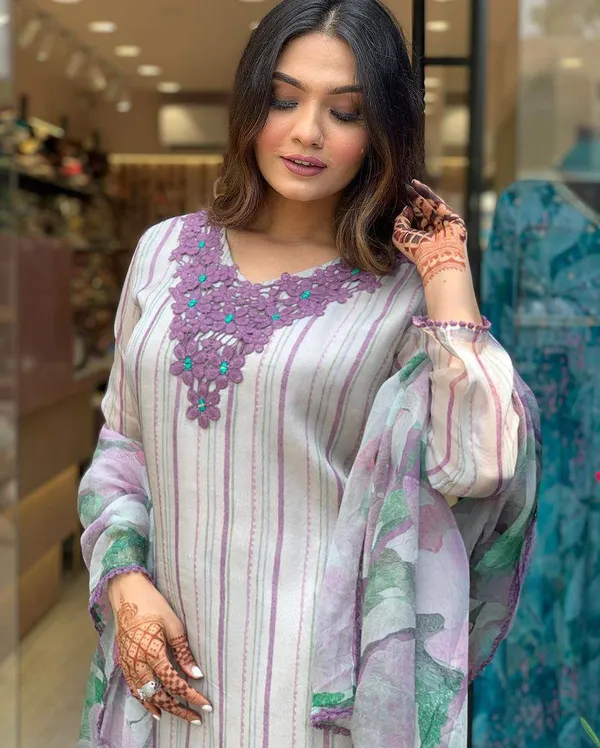 Lavender_Tabby_Silk_Embroidered_A-Line_Kurta_With_Dupatta_And_Pant_Set_For_Women