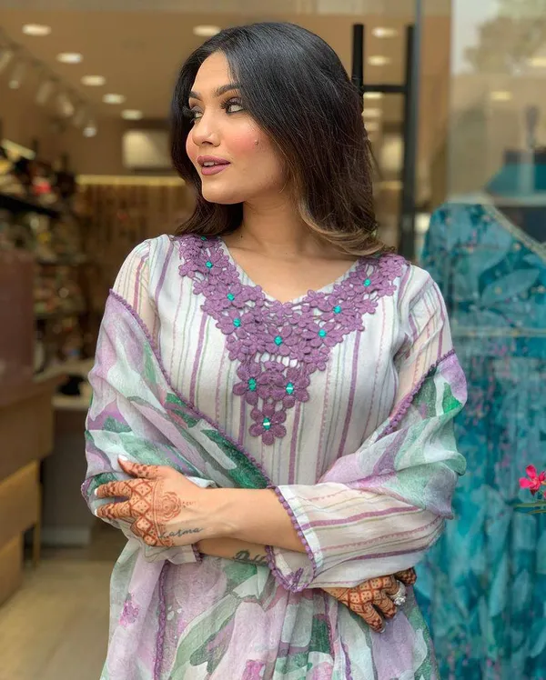 Lavender_Tabby_Silk_Embroidered_A-Line_Kurta_With_Dupatta_And_Pant_Set_For_Women