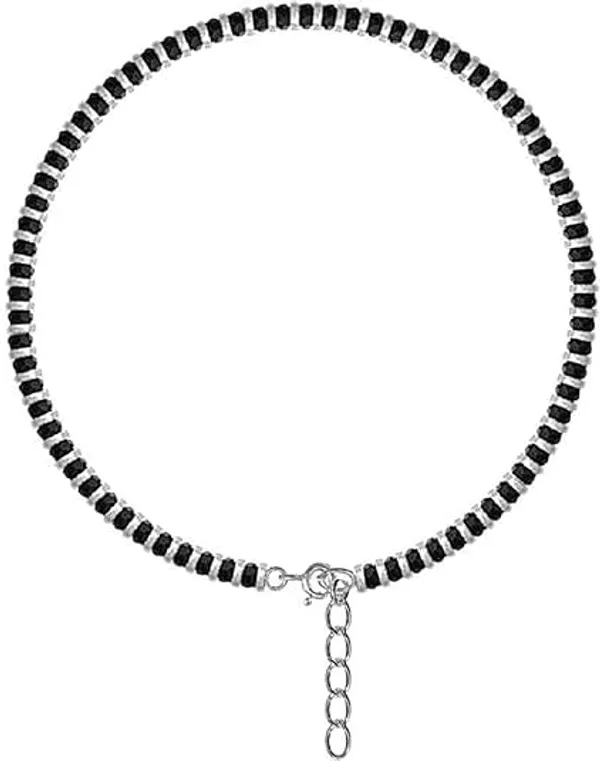 925_Silver_Anklet_for_Women_|_Evil_Eye_Nazariya_With_Black_Crystal_Beads_Anklet