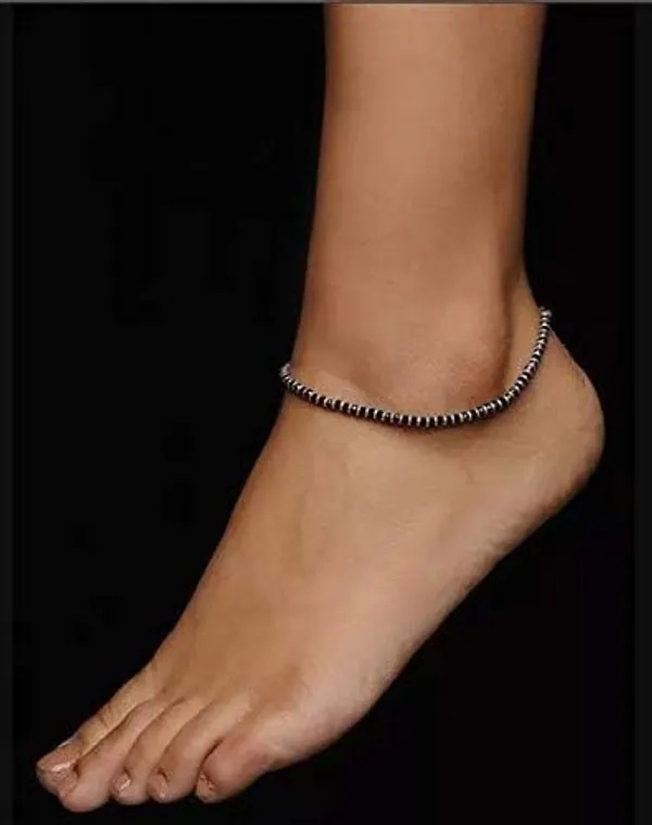 925_Silver_Anklet_for_Women_|_Evil_Eye_Nazariya_With_Black_Crystal_Beads_Anklet