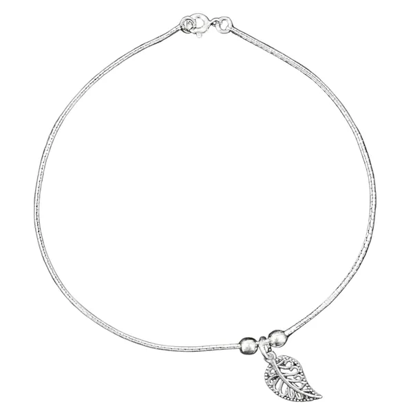 925_Silver_Anklet_for_Women_|_Rhodium_Plated_Leafy_Anklet