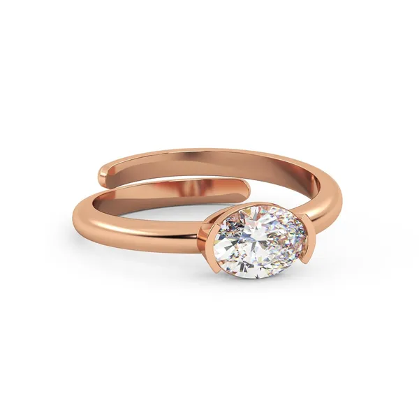 925_Silver_Ring_for_Women_|_Rose_Gold_Oval_Shape_Diamond_Ring