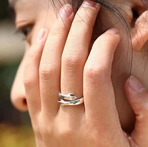 Pure_925_Silver_Ring_for_Women_|_Rhodium_Plated_Adjustable_Hug_Ring