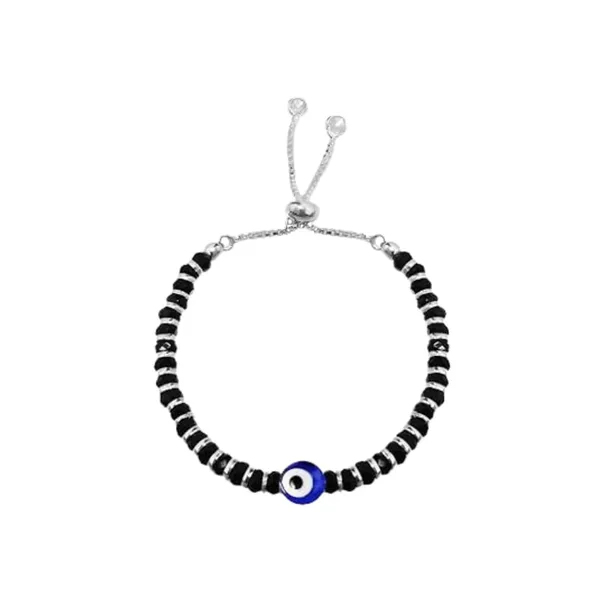 925_Silver_Bracelet_for_Women_|_Evil_Eye_Nazariya_With_Black_Crystals_Bracelet