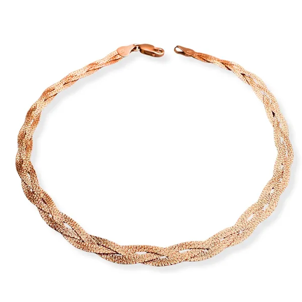 Rose_Gold_925_Silver_Anklet_for_Women_|_Flat_Rope_Italian_Anklet