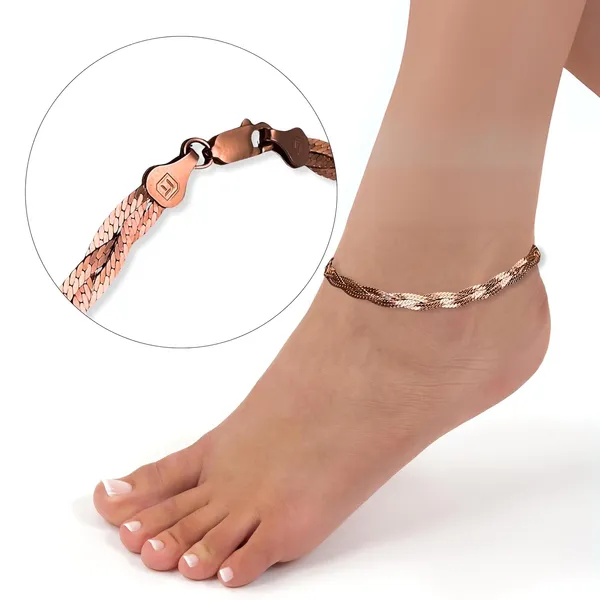 Rose_Gold_925_Silver_Anklet_for_Women_|_Flat_Rope_Italian_Anklet