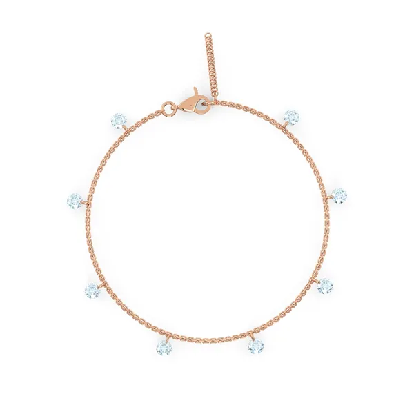 Pure_925_Silver_Anklet_for_Women_|_Rose_Gold_Dangling_Zircon_Queen_Anklet