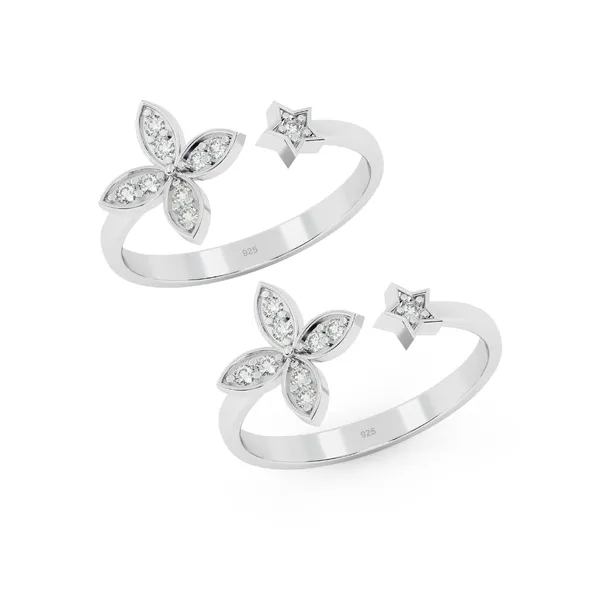925_Silver_Toe_Rings_for_Women_|_Rhodium_Plated_Zirconia_Floral-Star_Designer_Toe_Ring