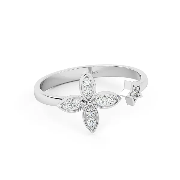 925_Silver_Toe_Rings_for_Women_|_Rhodium_Plated_Zirconia_Floral-Star_Designer_Toe_Ring