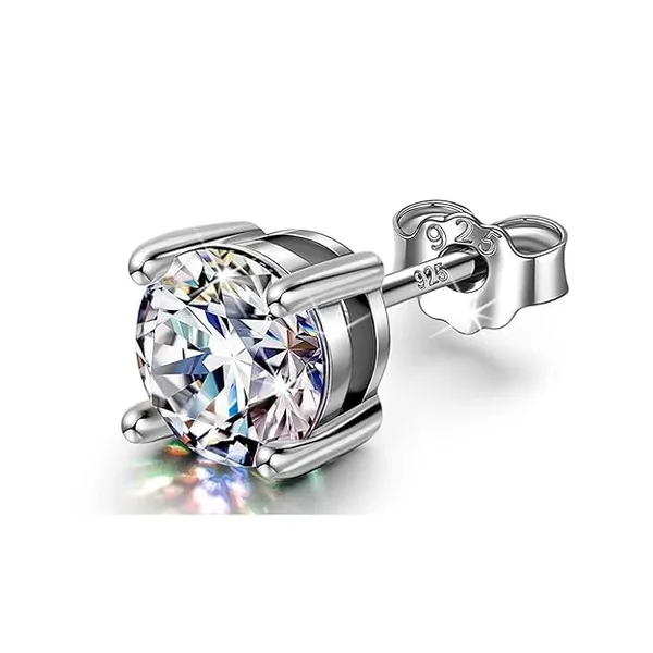 925_Silver_Earring_for_Men_|_Rhodium_Plated_Round_Solitaire_Stud_Earring__with_Sparkling_Zirconia
