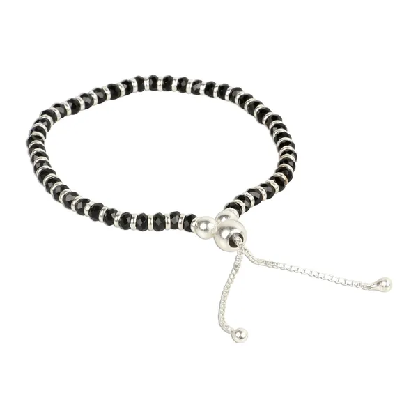 925_Silver_Bracelet_for_Baby_|_Adjustable_with_Black_Beads_Bracelet