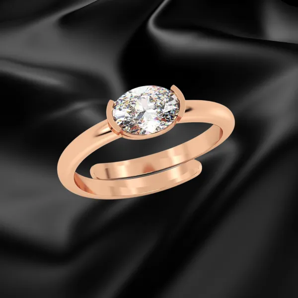 925_Silver_Ring_for_Women_|_Rose_Gold_Oval_Shape_Diamond_Ring