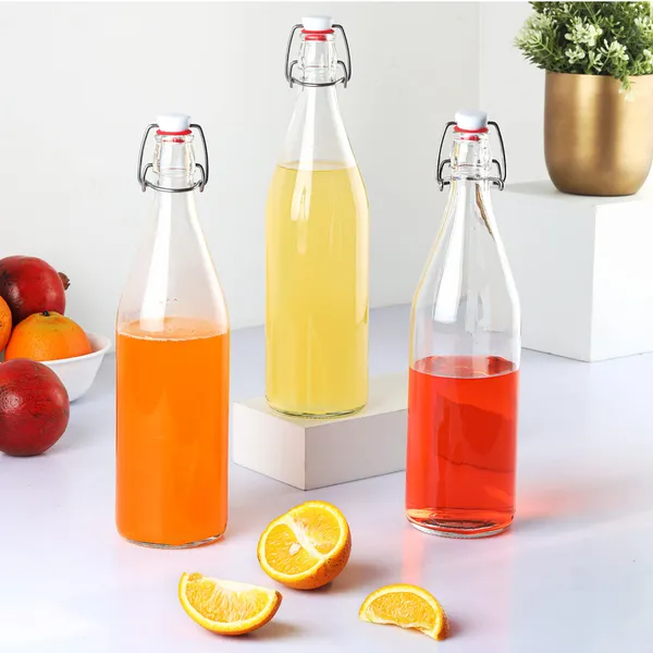 Set_Of_3_Glass_Water_Bottle_With_Flip_Top_Cap_For_Water,_Juices_|_Leak-Proof_|_1000_Ml_|_Transparent
