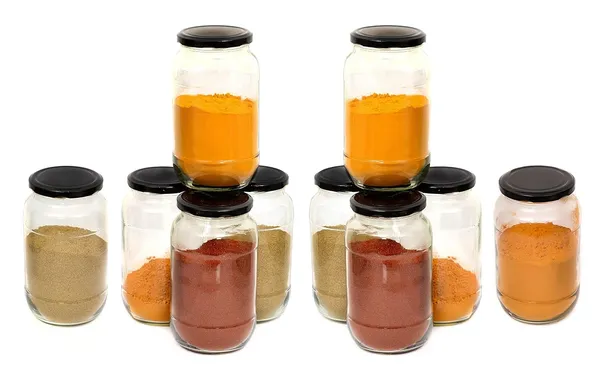 Set_Of_14_Big_Round_Glass_Jar_Containers_For_Kitchen_Storage_With_Airtight_Black_Lid_|1000_Ml