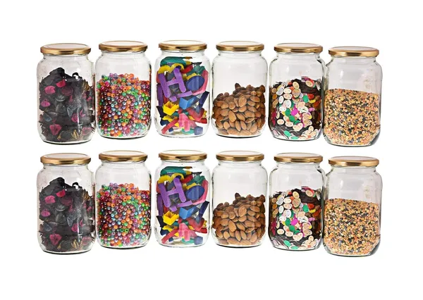 Set_Of_12_Big_Round_Glass_Jar_Containers_For_Kitchen_Storage_With_Airtight_Black_Lid_Bpa_Free_&_Reusable_|1000_Ml