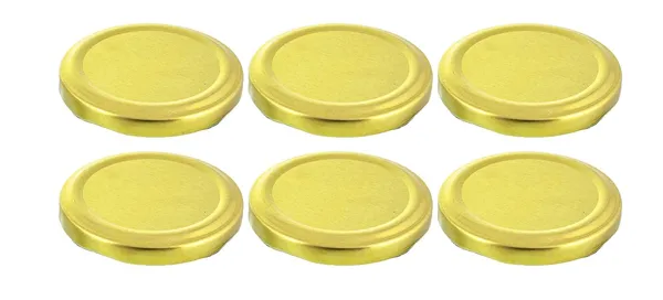 6-Piece_Gold_Glass_Jar_Lids_Only_63Mm_For_63_Mm_Mouth_Jars