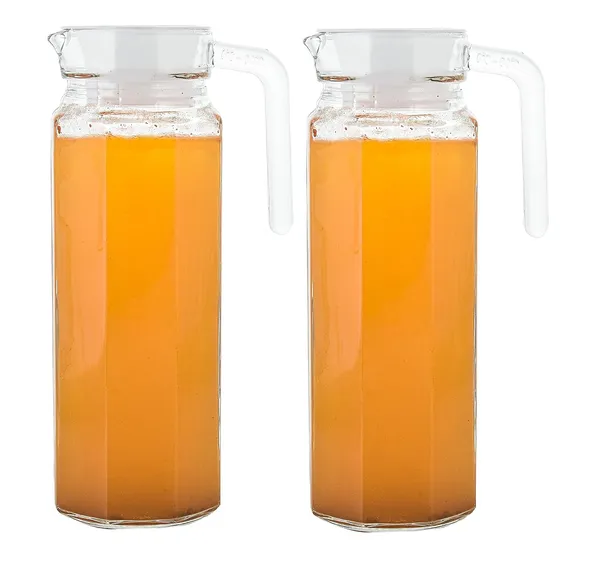 Pack_Of_2_Premium_Hexa_Glass_Water_Jug_With_Lid_Beverage_Dispenser_Clear_1000_Ml