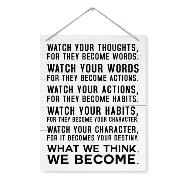 Multicolor_Inspirational_Wood_Sign,_Watch_Your_Thoughts_Sign,_Rustic_Hanging_Wooden_Plaque_Sign,_Decorative_Wooden_Wall_Sign,_Thoughtful_Wall_Sign,_Home_Office_Decor,_Study_Decor,_Motivational_Classroom_Decor