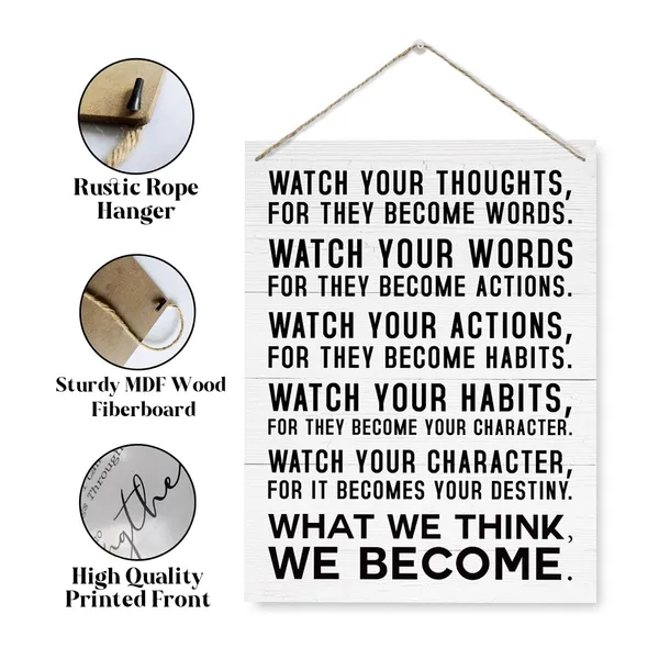 Multicolor_Inspirational_Wood_Sign,_Watch_Your_Thoughts_Sign,_Rustic_Hanging_Wooden_Plaque_Sign,_Decorative_Wooden_Wall_Sign,_Thoughtful_Wall_Sign,_Home_Office_Decor,_Study_Decor,_Motivational_Classroom_Decor