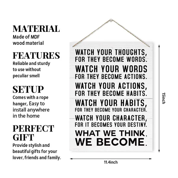Multicolor_Inspirational_Wood_Sign,_Watch_Your_Thoughts_Sign,_Rustic_Hanging_Wooden_Plaque_Sign,_Decorative_Wooden_Wall_Sign,_Thoughtful_Wall_Sign,_Home_Office_Decor,_Study_Decor,_Motivational_Classroom_Decor