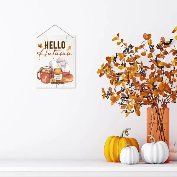 Multicolor_Hello_Autumn_Sign,_Rustic_Hanging_Wooden_Plaque_Sign,_Beautiful_Autumn_Decor,_Hello_Autumn_Door_Sign,_Door_Gate_Hanger,_Decorative_Wooden_Wall_Sign,_Autumn_Welcome_Decor_|_For_Front_Door