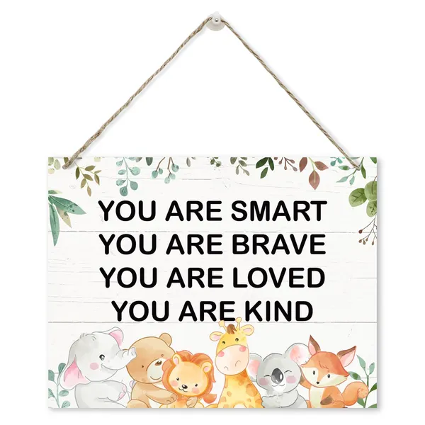 Multicolor_Game_Door_Sign,_You_Are_Smart_Brave_Loved_Kind_Sign,_Inspirational_Wall_Decor_|_For_Gaming_Room,_Rustic_Hanging_Wooden_Plaque_Sign,_Boys_Kids_Bedroom_Decor,_Playroom_Decor,_Motivational_Wall_Sign