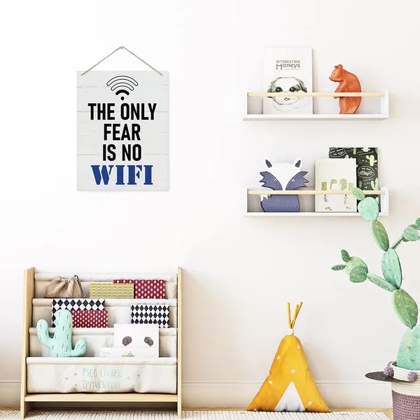 Multicolor_Game_Door_Sign,_The_Only_Fear_Is_No_Wifi_Sign,_Rustic_Hanging_Wooden_Plaque_Sign,_Farmhouse_Wall_Sign,_Gaming_Wall_Plaque,_Game_Room_Wall_Decor_Art,_Teen_Boys_Room_Decor,_Bedroom_Decor