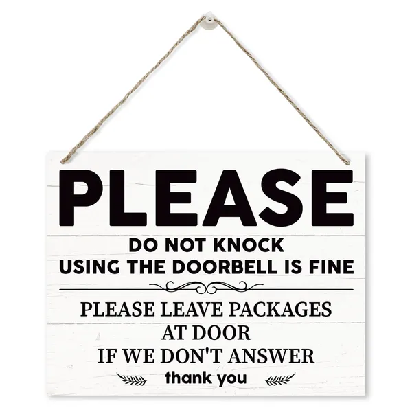 Multicolor_Rustic_Door_Sign,_Please_Do_Not_Knock_Sign,_Leave_Package_At_Door_Sign,_Rustic_Hanging_Wooden_Plaque_Sign,_Door_Gate_Hanger,_Instruction_Sign_|_For_Home_Porch_Decor,_Farmhouse_Plaque_With_Hanging_Rope
