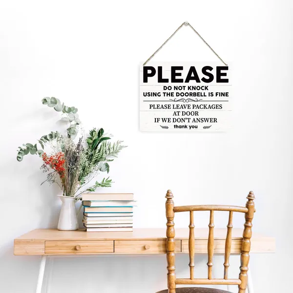 Multicolor_Rustic_Door_Sign,_Please_Do_Not_Knock_Sign,_Leave_Package_At_Door_Sign,_Rustic_Hanging_Wooden_Plaque_Sign,_Door_Gate_Hanger,_Instruction_Sign_|_For_Home_Porch_Decor,_Farmhouse_Plaque_With_Hanging_Rope