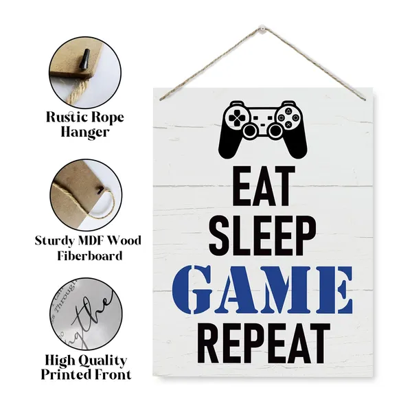 Multicolor_Game_Door_Sign,_Eat_Sleep_Game_Repeat_Sign,_Rustic_Hanging_Wooden_Plaque_Sign,_Funny_Novelty_Gaming_Room_Decor,_Boys_Bedroom_Playroom_Decor,_Wall_Decor_Art,_Gift_|_For_Him_Teen_Boy_Game_Lover