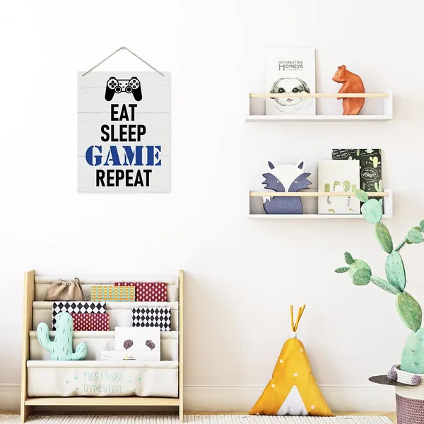 Multicolor_Game_Door_Sign,_Eat_Sleep_Game_Repeat_Sign,_Rustic_Hanging_Wooden_Plaque_Sign,_Funny_Novelty_Gaming_Room_Decor,_Boys_Bedroom_Playroom_Decor,_Wall_Decor_Art,_Gift_|_For_Him_Teen_Boy_Game_Lover