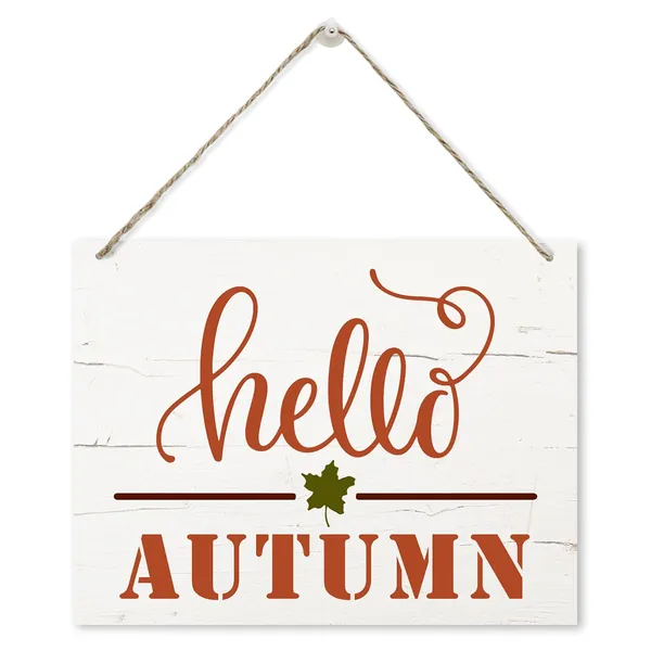 Multicolor_Hello_Autumn_Sign,_Rustic_Hanging_Wooden_Plaque_Sign,_Autumn_Wall_Decor,_Decorative_Wall_Plaque,_Seasonal_Decoration_|_For_Front_Door_Porch_Entryway,_Autumn_Home_Decor,_Hello_Autumn_Door_Hanger