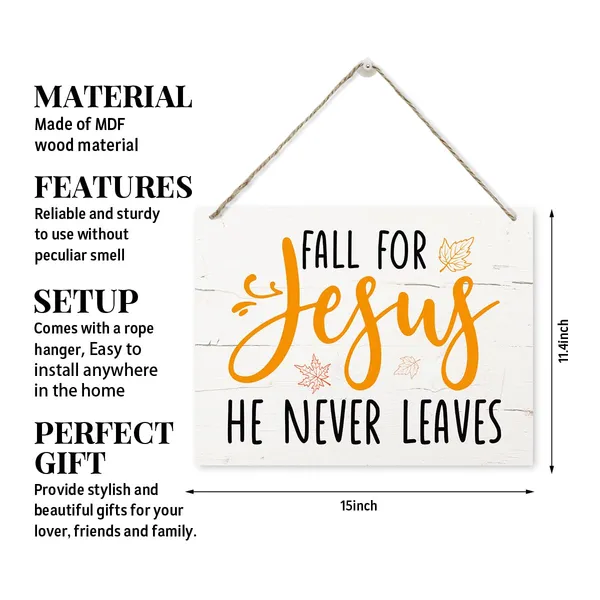 Multicolor_Fall_|_For_Jesus_He_Never_Leaves_Sign,_Fall_Decoration,_Rustic_Hanging_Wooden_Plaque_Sign,_Christian_Fall_Decor,_Autumn_Leaves_Decor,_Home_Decor_Accent,_Living_Room_Decor,_Front_Door_Decor