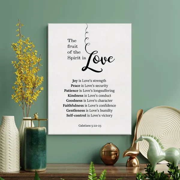 Multicolor_Galatians_5:22-23_Sign_Bible_Verse_Canvas_Home_Wall_Art_Decor_Scripture_Painting_12x15_Fruit_of_the_Spirit_Poster_Framed_Ready_to_Hang