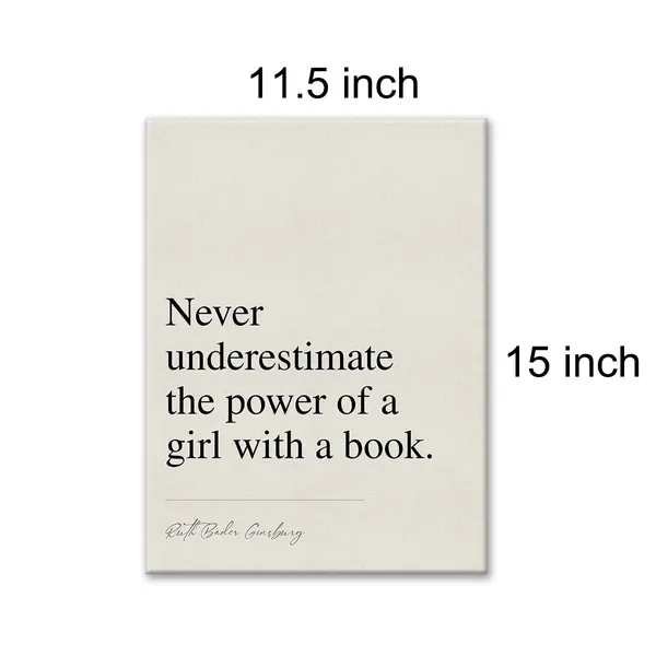 Multicolor_Inspirational_Literary_Quote_Print_Canvas_Wall_Art_Home_Office_Decor_Never_Underestimate_the_Power_of_a_Girl_Painting_12x15_Canvas_Poster_Framed_Ready_to_Hang