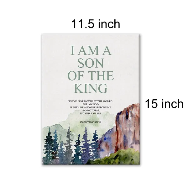 Multicolor_Nursery_Bible_Verse_Watercolor_Print_Canvas_Wall_Art_Home_Decor_I_am_a_Son_of_the_King_Painting_12_x_16_Canvas_Poster_Framed_Ready_to_Hang_Son_Gift