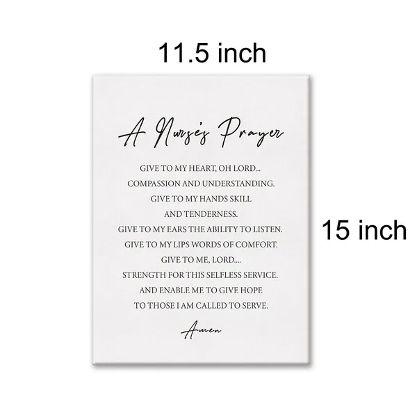 Multicolor_Nurse_Gift_Nurse's_Prayer_Print_Canvas_Wall_Art_Home_Office_Decor_Modern_Bible_Verse_Nurse_Painting_12_x_16_Canvas_Poster_Framed_Ready_to_Hang_Artwork