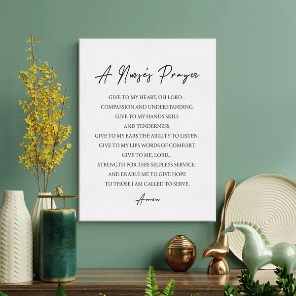 Multicolor_Nurse_Gift_Nurse's_Prayer_Print_Canvas_Wall_Art_Home_Office_Decor_Modern_Bible_Verse_Nurse_Painting_12_x_16_Canvas_Poster_Framed_Ready_to_Hang_Artwork